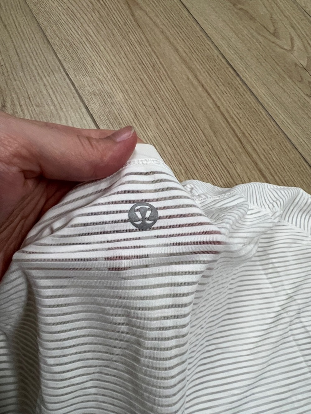 lululemon athletica White Striped Drawstring Crop Top - Picture 4 of 4